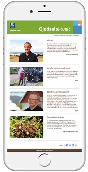 Nyhetsbrev Yara Norge